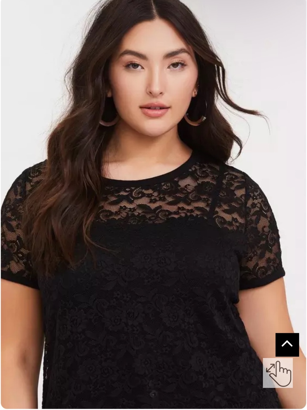 NWOT Torrid black lace top - Picture 3 of 14